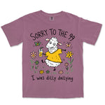 Sorry To The 99 Dancing Sheep Tee | Berry front