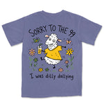 Sorry To The 99 Dancing Sheep Tee | Grape back
