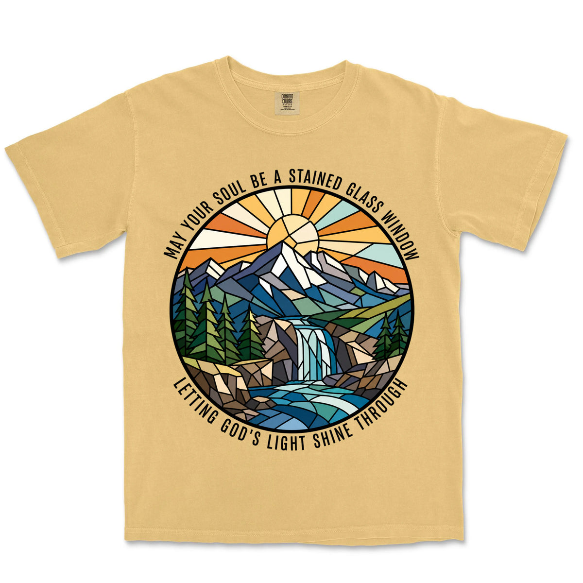 Stained Glass Soul Mountain | Mustard front