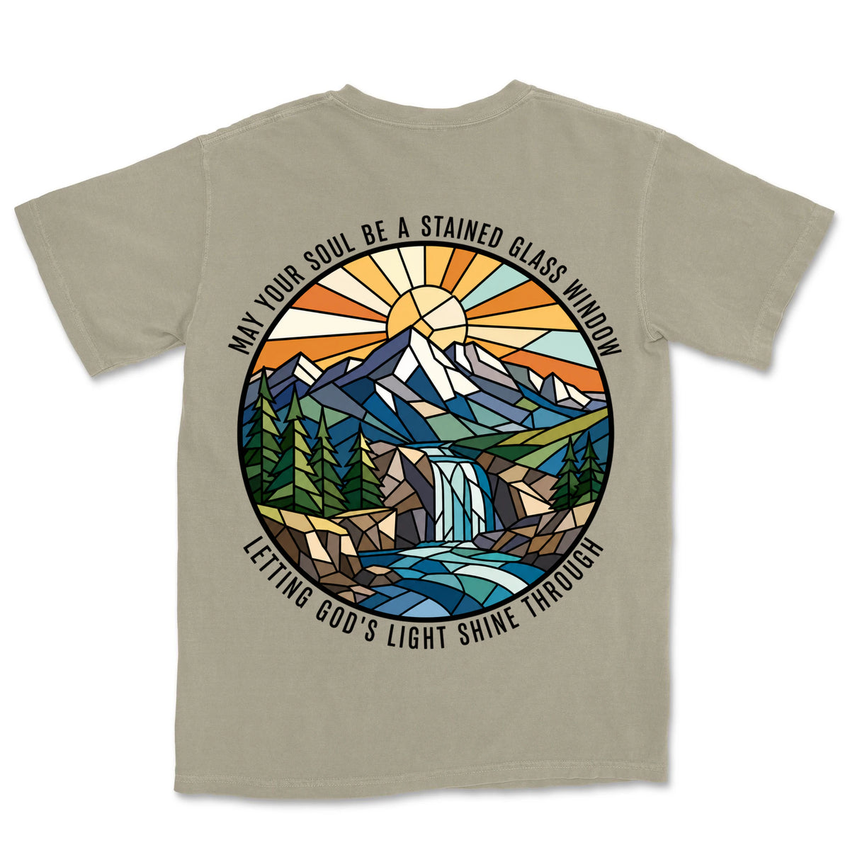 Stained Glass Soul Mountain | Sandstone back