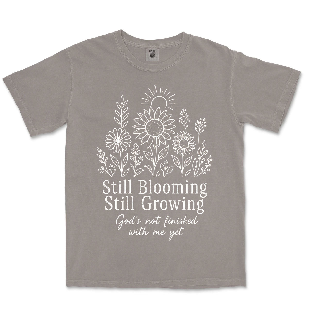 Still Blooming Still Growing | Grey front