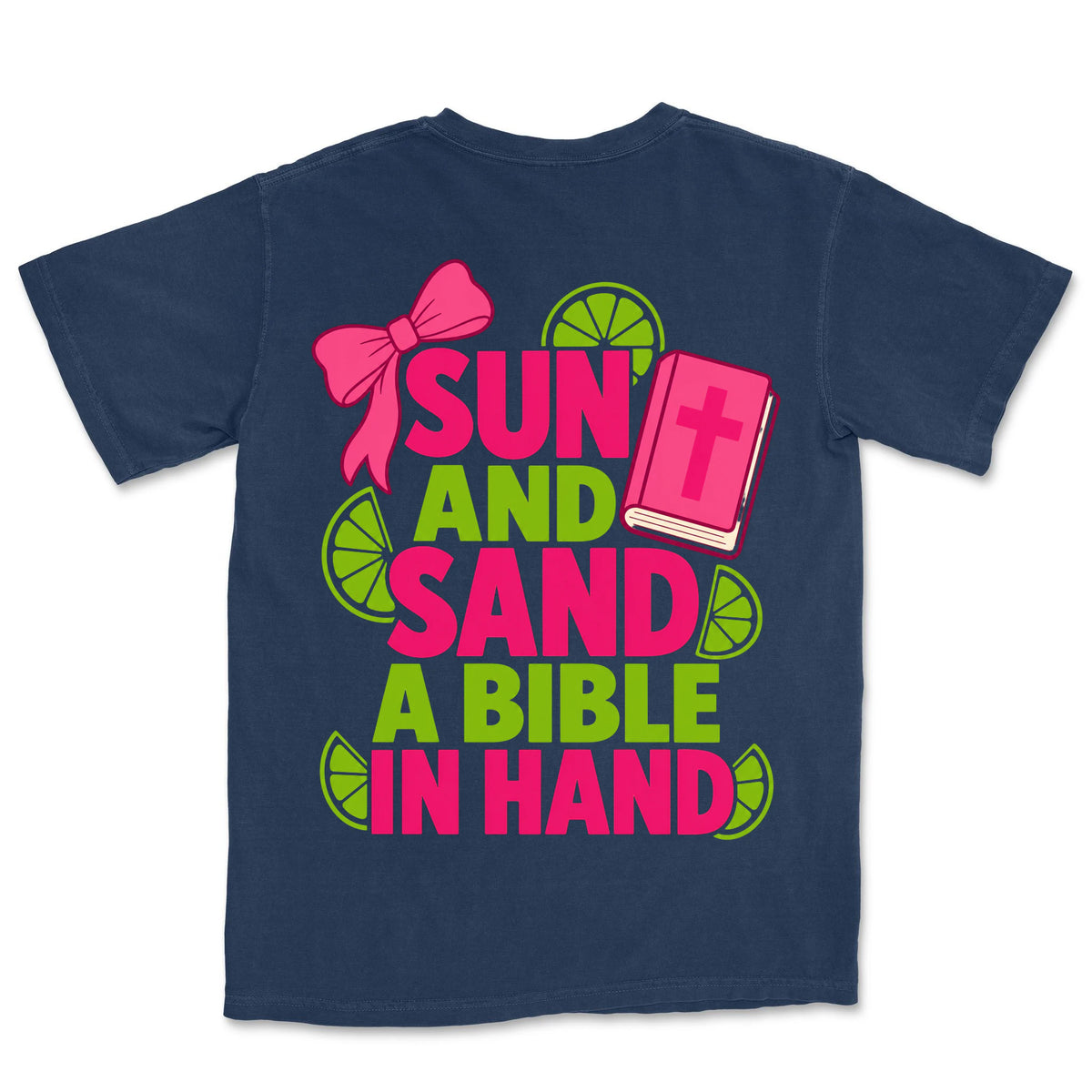 Sun Sand Bible In Hand | Navy back
