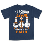 Teaching With Love Guided by Faith | Navy back