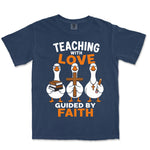 Teaching With Love Guided by Faith | Navy front