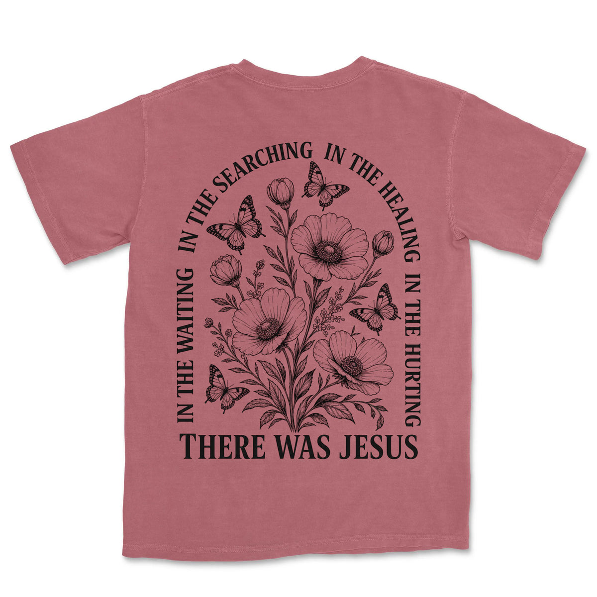 There Was Jesus Poppies | Crimson back
