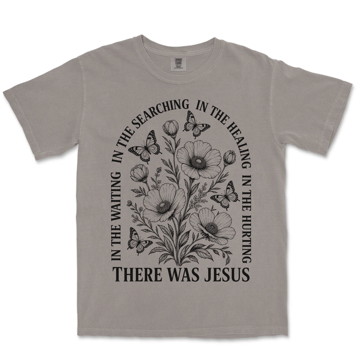 There Was Jesus Poppies | Grey front
