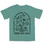 There Was Jesus Poppies | Light Green front