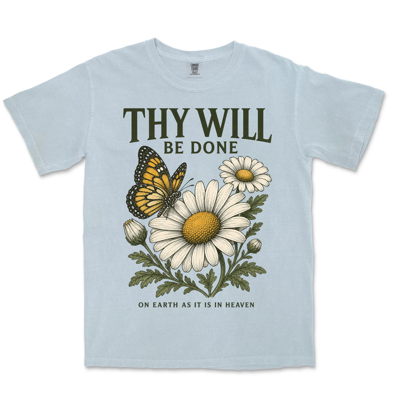 Thy Will Be Done Daisy | Chambray front