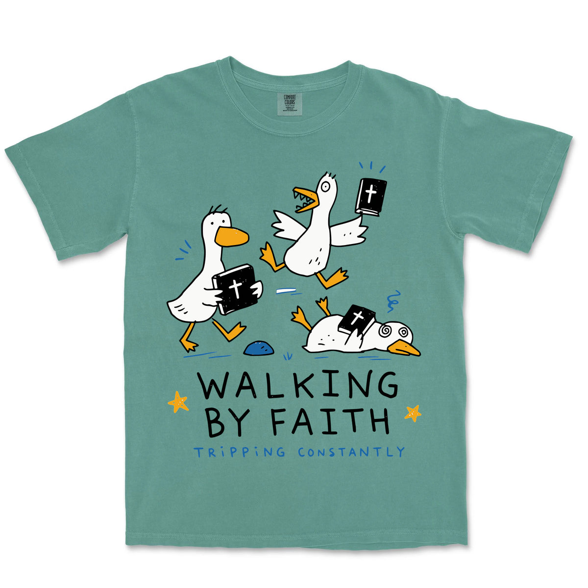 Tripping Constantly Tee | Light Green front