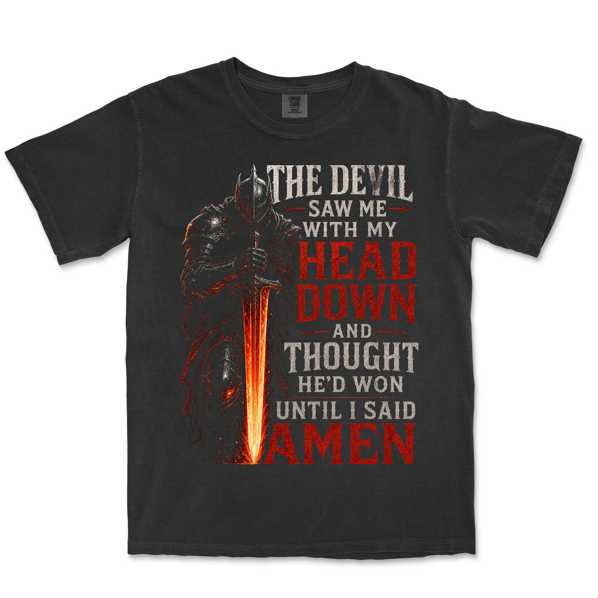 Until I Said Amen Knight | Black front