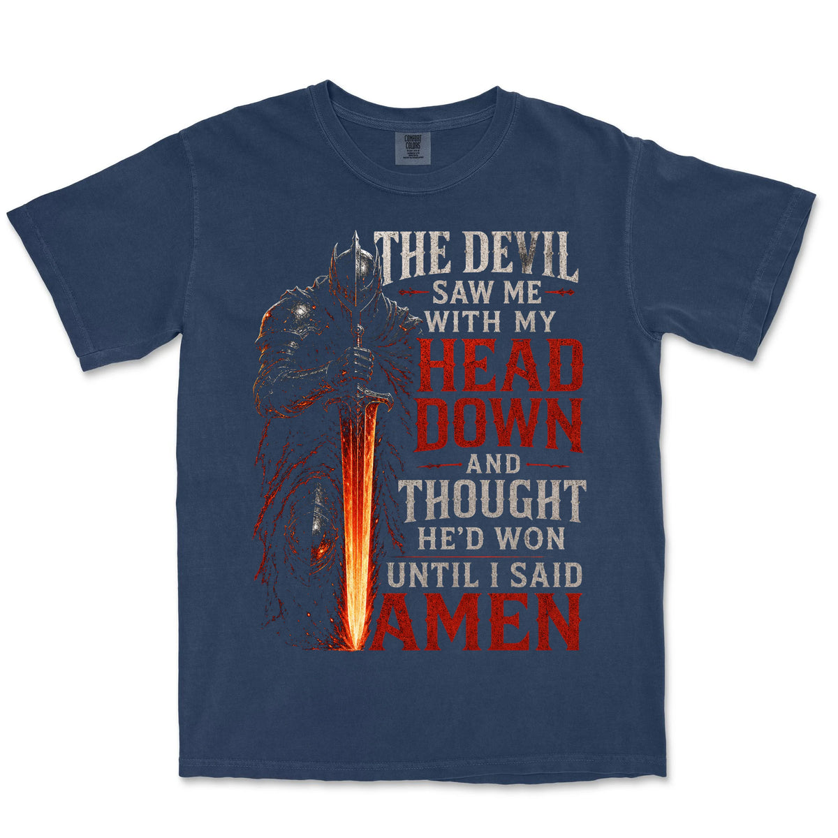 Until I Said Amen Knight | Navy front