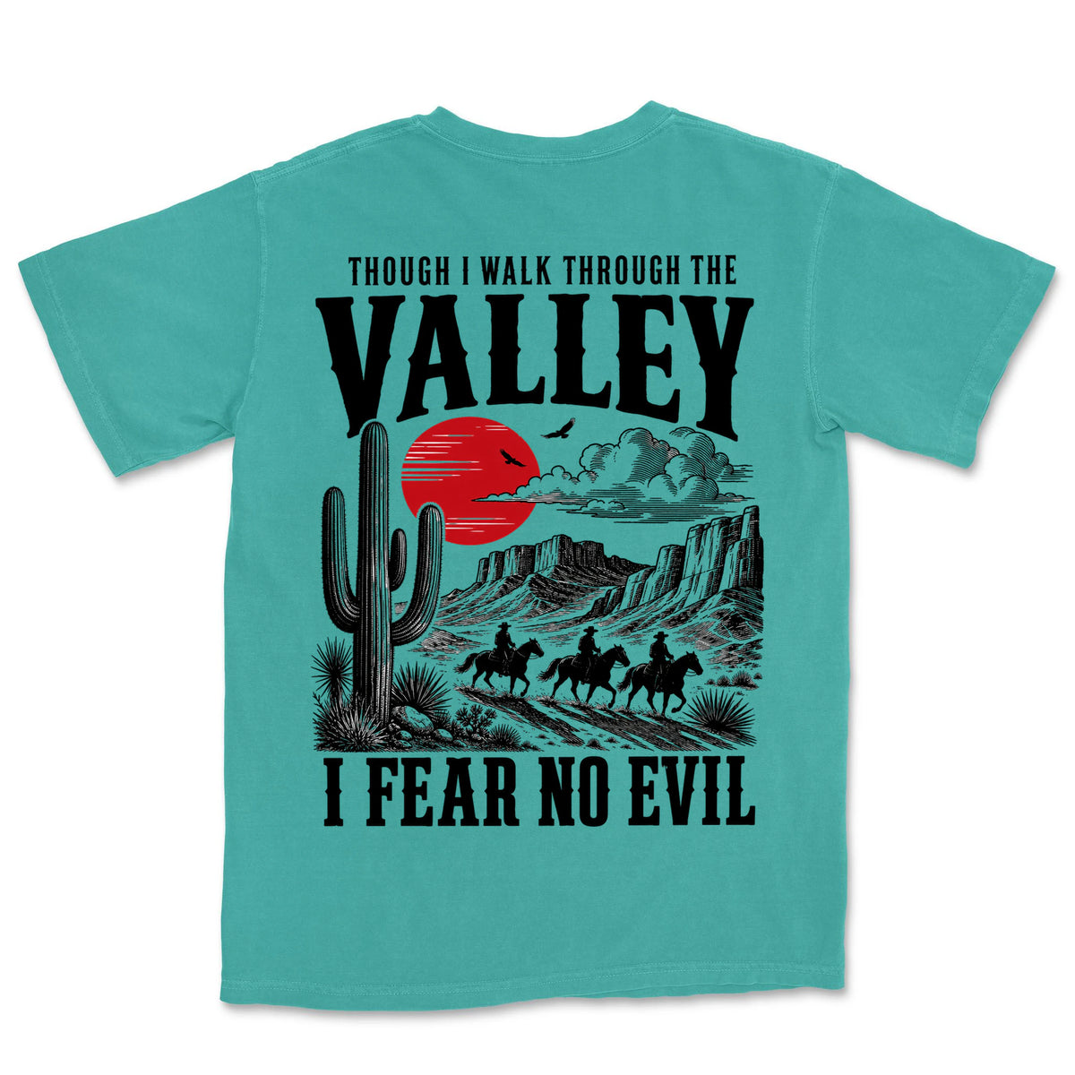 I Fear No Evil Three Riders | Sea Foam back