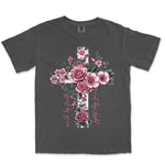 Walk By Faith Rose Cross | Graphite front