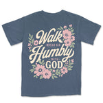 Walk Humbly With God | Denim back