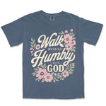 Walk Humbly With God | Denim front
