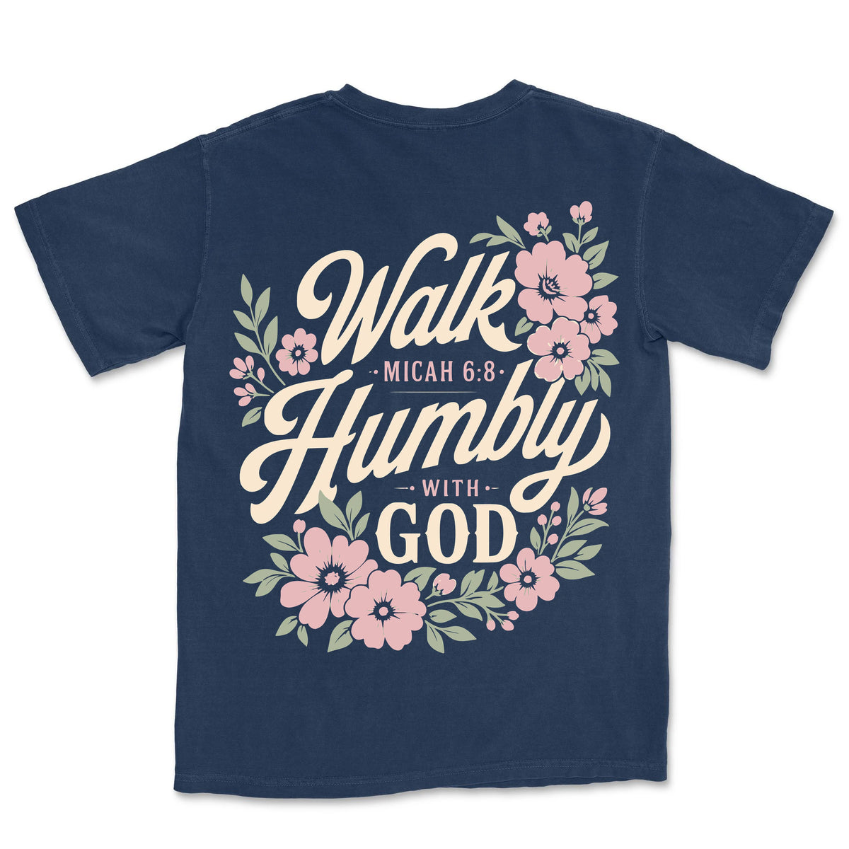 Walk Humbly With God | Navy back