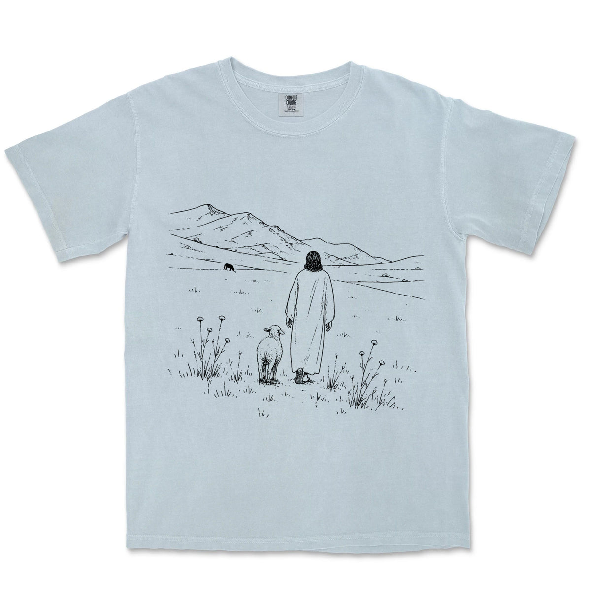 Walking With The Shepherd | Chambray front