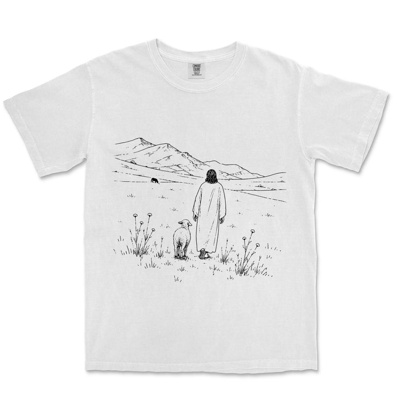 Walking With The Shepherd | White front
