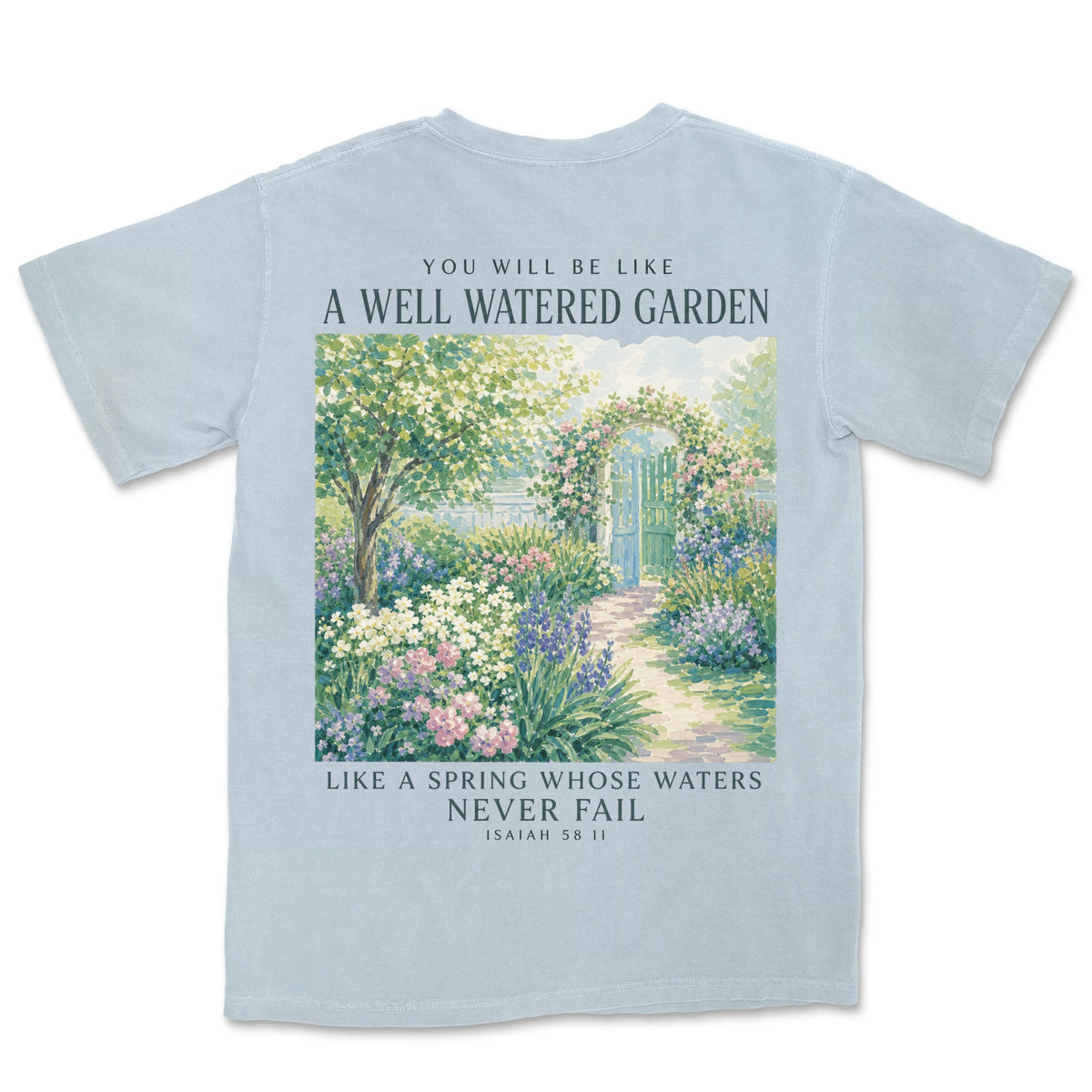 A Well Watered Garden | Chambray back