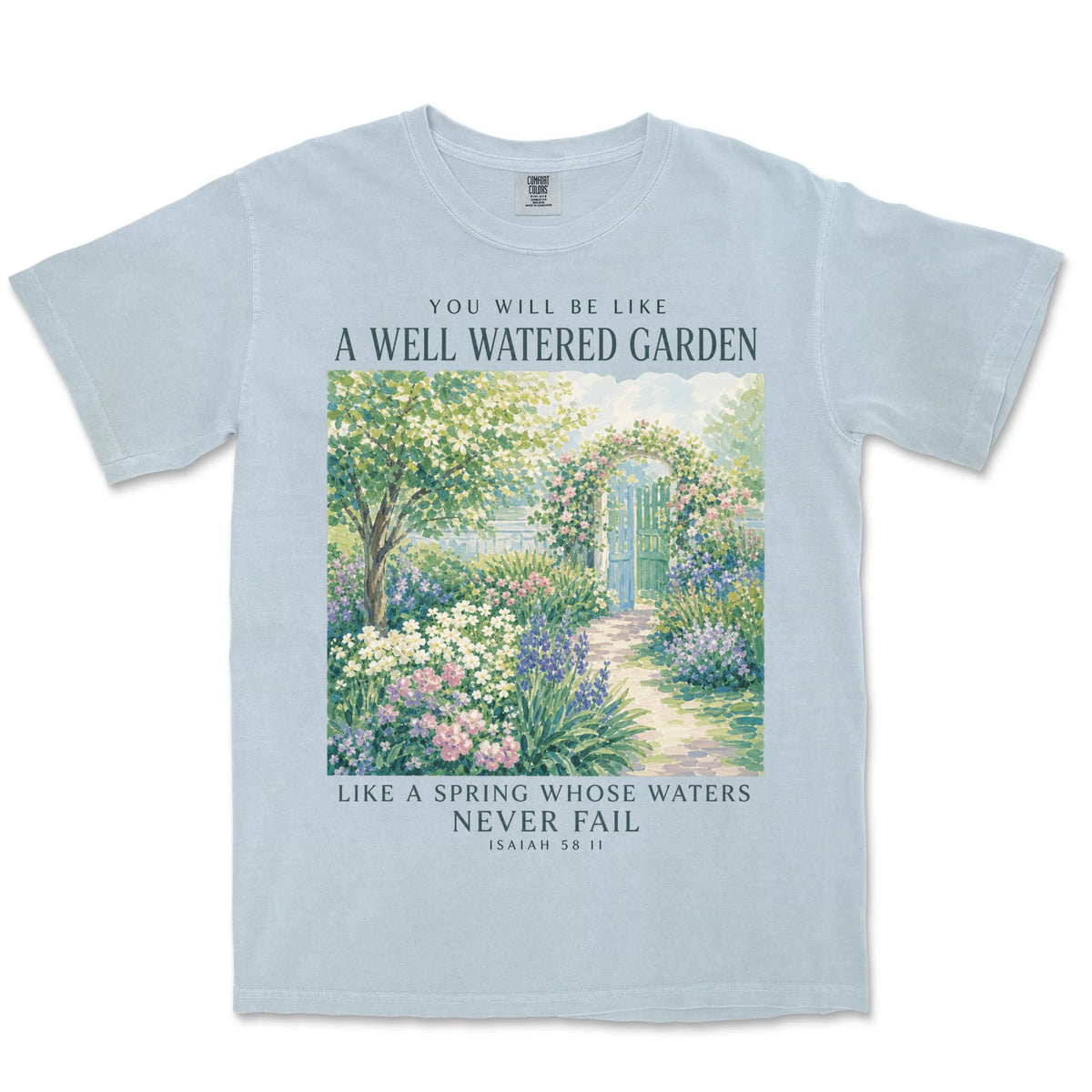 A Well Watered Garden | Chambray front