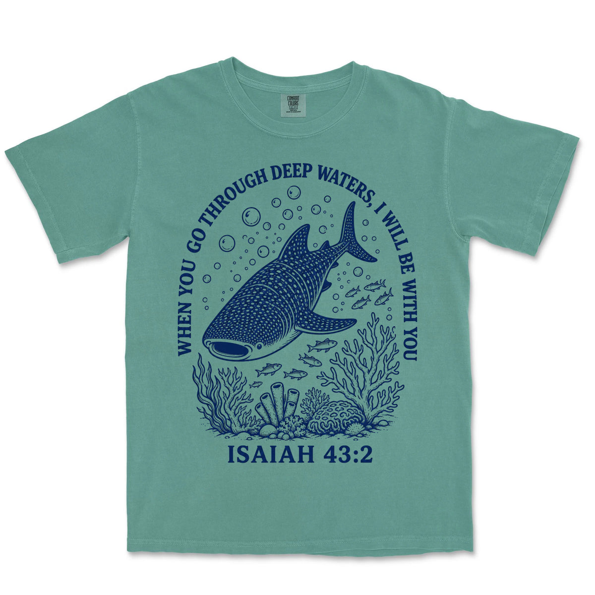 Deep Waters Whale Shark | Light Green front