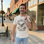 Soar On Wings Like Eagles Mountain Lake worn by a model | Ivory model front